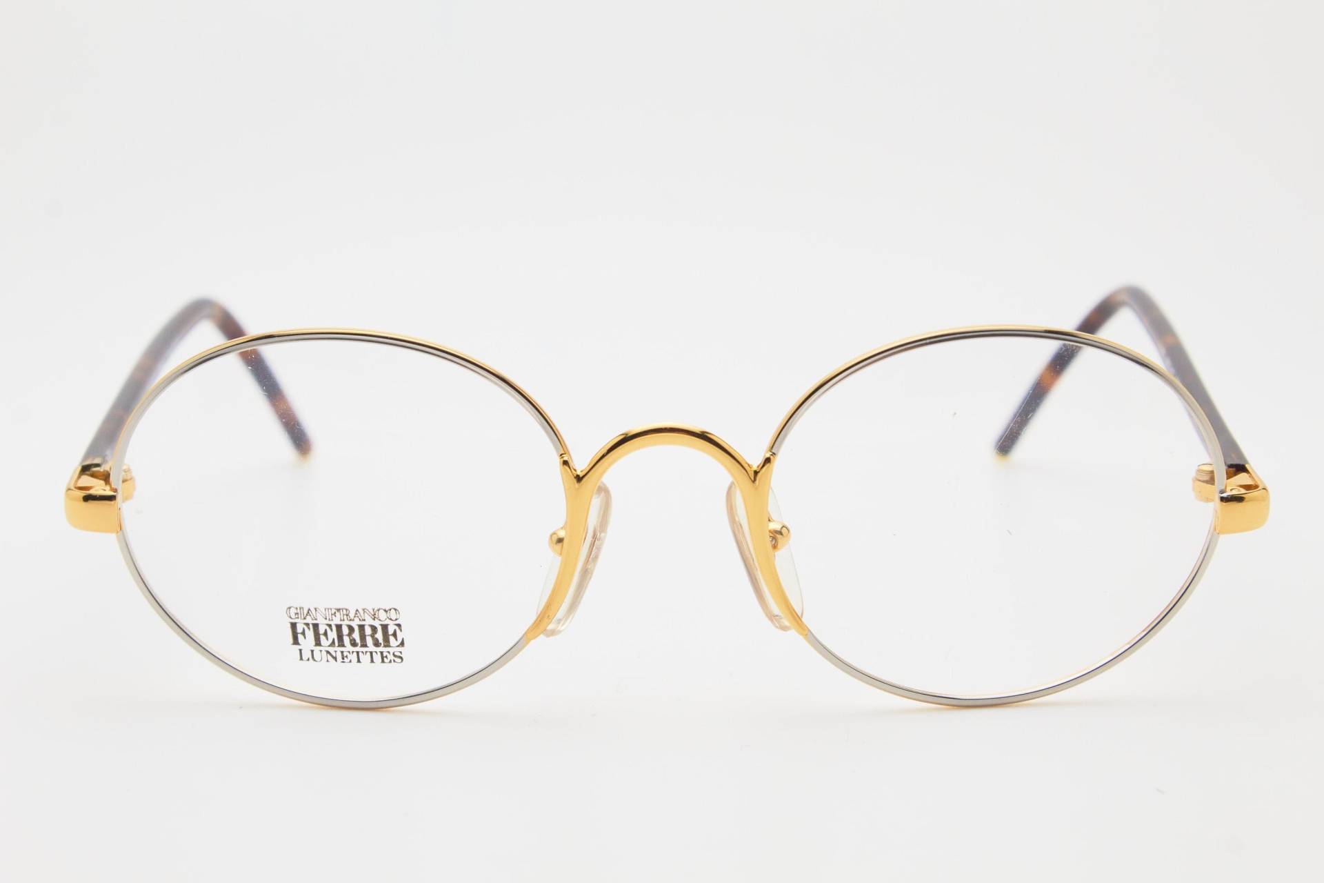 Gianfranco Ferre Gff177 Braun Gold Ovale Brille/Goldene Brille/Ovale Brille/Vintage Brille/80Er Jahre Sonnenbrille/Ovale Brille 1980Er von VintageGlassesVault