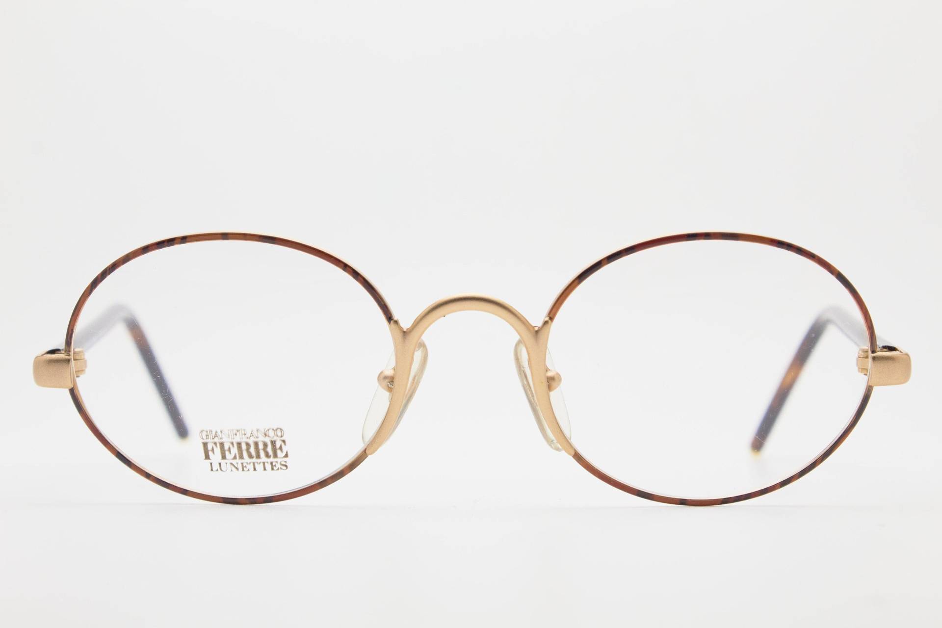 Gianfranco Ferre Gff177 Braun Gold Ovale Fassung/Goldene Brillen/Ovale Brillen/Vintage Brillen/1980Er Sonnenbrillen/Ovale Brillen 1980Er Jahre von VintageGlassesVault