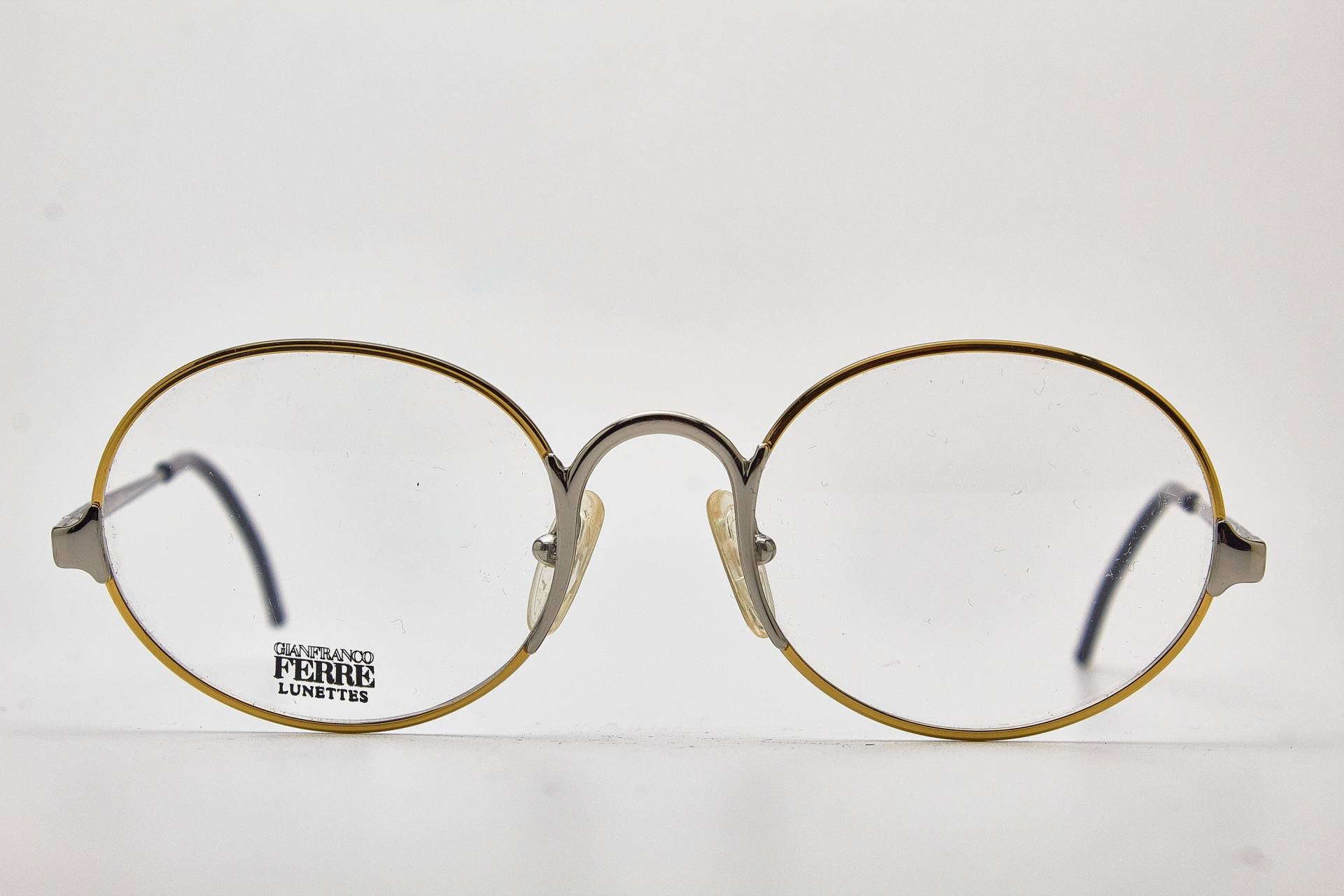 Gianfranco Ferre Gff50 39F 51 Silver Gold Oval Frame/Golden Glasses/Oval Glasses/Vintage Eye Glasses/1980S Sunglasses/Oval Eyeglasses 1980S von VintageGlassesVault