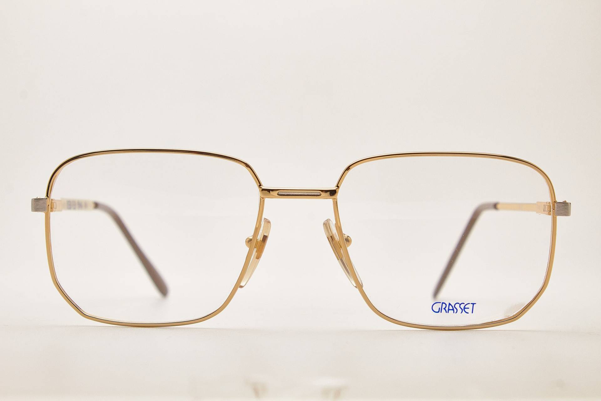 Grasset Vintage Brille G-Metall Rahmen Gold, Oversize 1980Er Jahre Pilotenbrille, Für Piloten 80Er Brillengestell von VintageGlassesVault