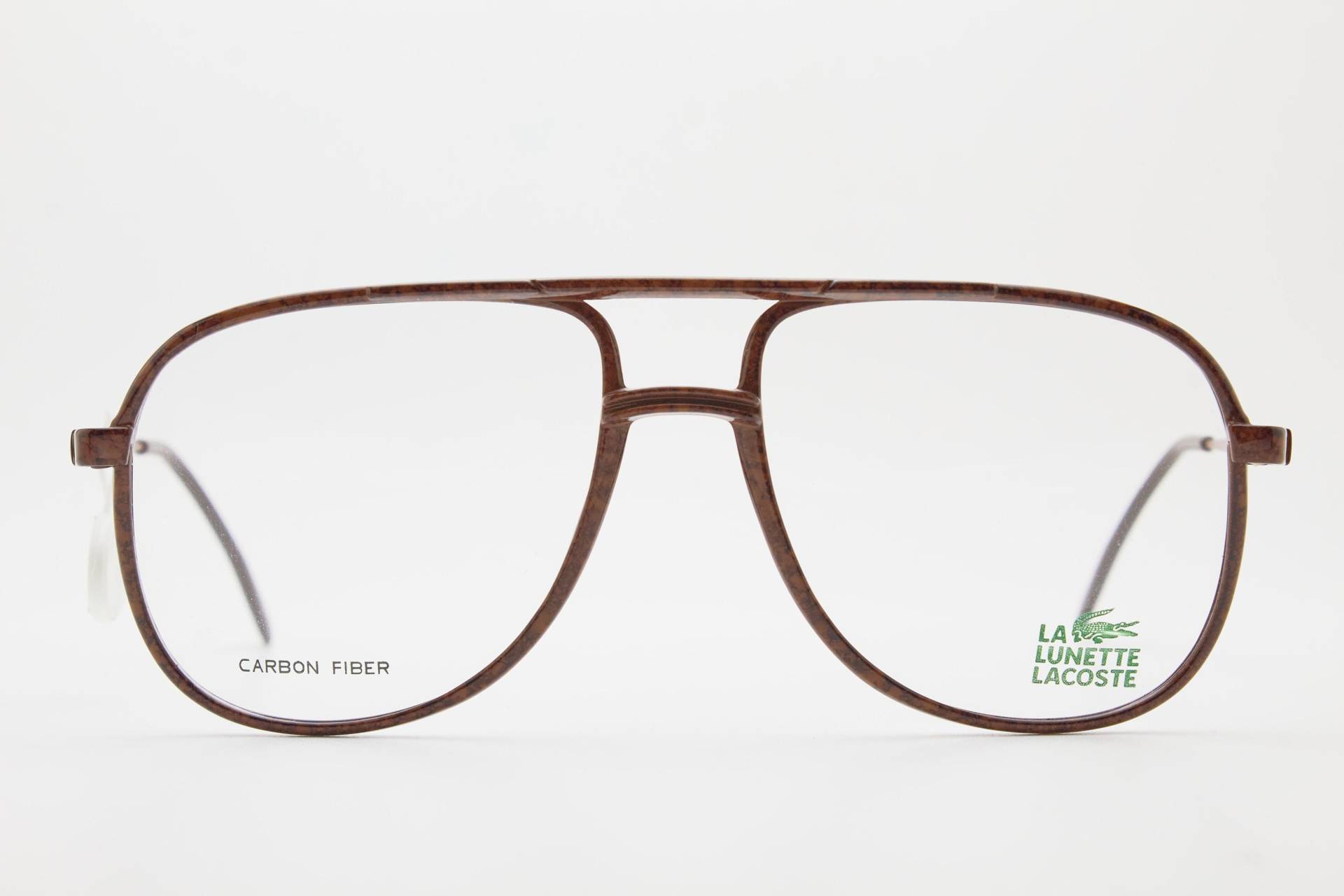 Lacoste Brille 701 Braun Kohlefaser Rahmen, Vintage 1980Er Jahre, Aviator Brille, Oversize Sonnenbrille, Pilotensonnenbrille, 80Er Sonnenbrille von VintageGlassesVault