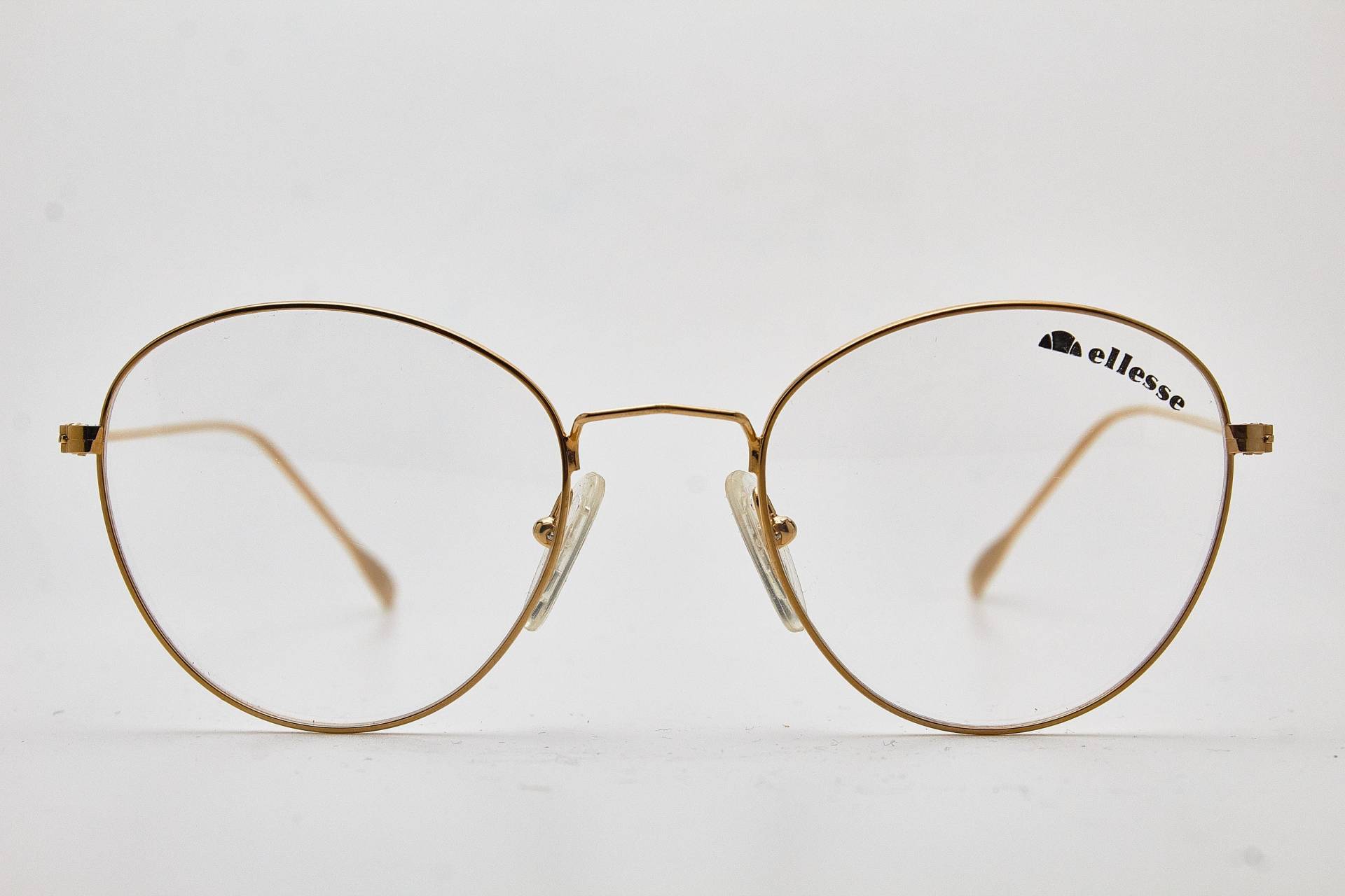 Runde Brille 1980Er Jahre Ellesse Light 5 Ls Gold Metal Frame/Hipster Brille/Runde Brille/Vintage von VintageGlassesVault