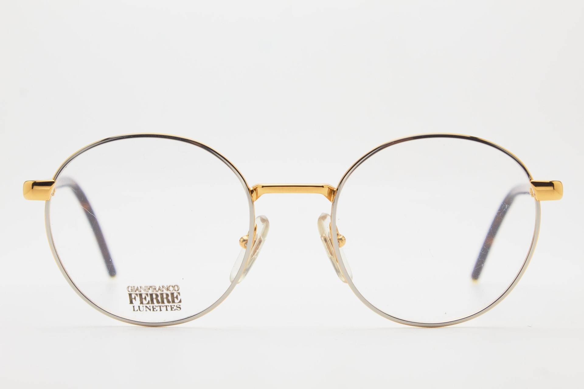 Runde Brille 1980Er Jahre Gianfranco Ferre Braun Goldener Rahmen/Hipster Brillen/Runde Brillen/Vintage Brillen/1980Er Sonnenbrillen/Runde Brillen von VintageGlassesVault