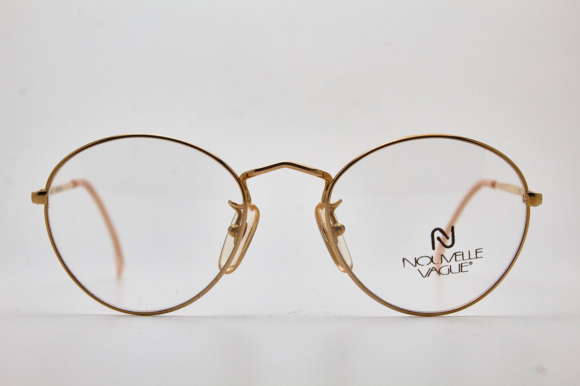 Runde Brille 1980Er Jahre Nouvelle Vague Bruce Goldrahmen/Hipster Brillen/Runde Brillen/Vintage Brillen/1980Er Sonnenbrillen/Runde Brillen von VintageGlassesVault