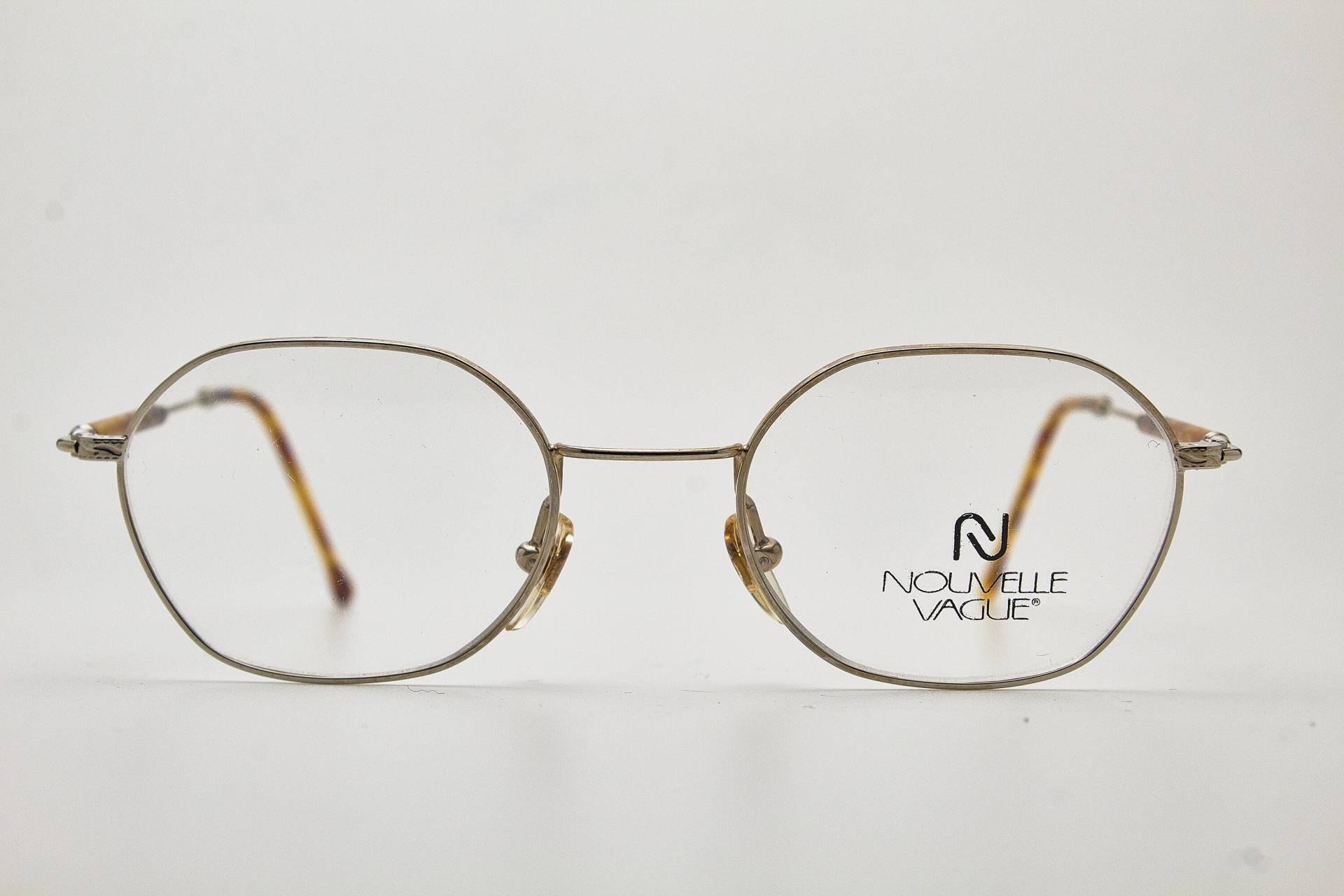 Runde Brille 1980Er Jahre Nouvelle Vague Duncan Goldrahmen/Hipster Brillen Vintage Sonnenbrillen von VintageGlassesVault