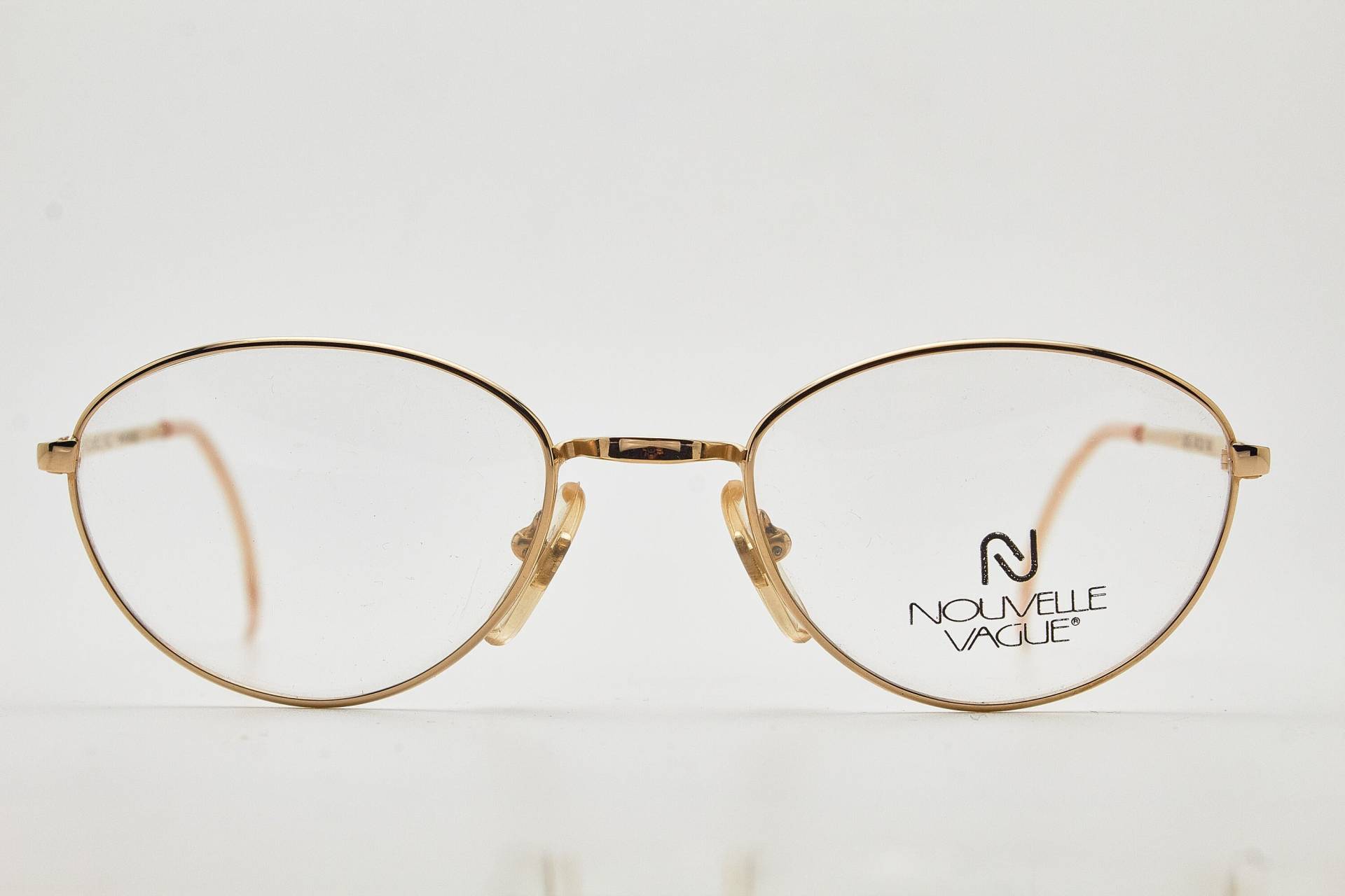 Runde Brille 1980Er Jahre Nouvelle Vague Jodie Gold Frame/Hipster Brille/Runde Brille/Vintage von VintageGlassesVault