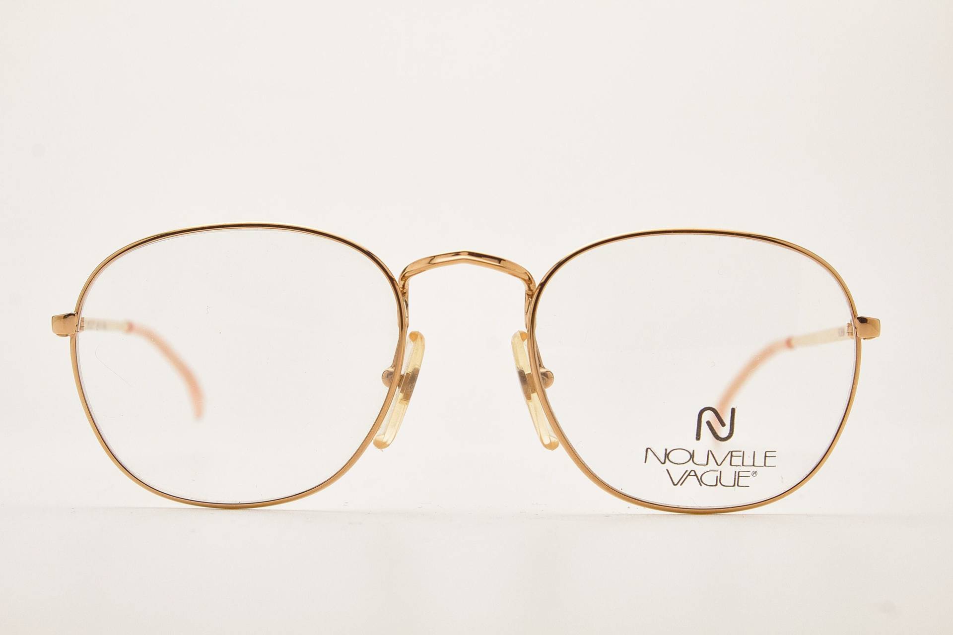 Runde Brille 1980Er Jahre Nouvelle Vague Robin Gold Frame/Hipster Brille/Runde Brille/Vintage Brille/1980Er Sonnenbrille/Runde von VintageGlassesVault