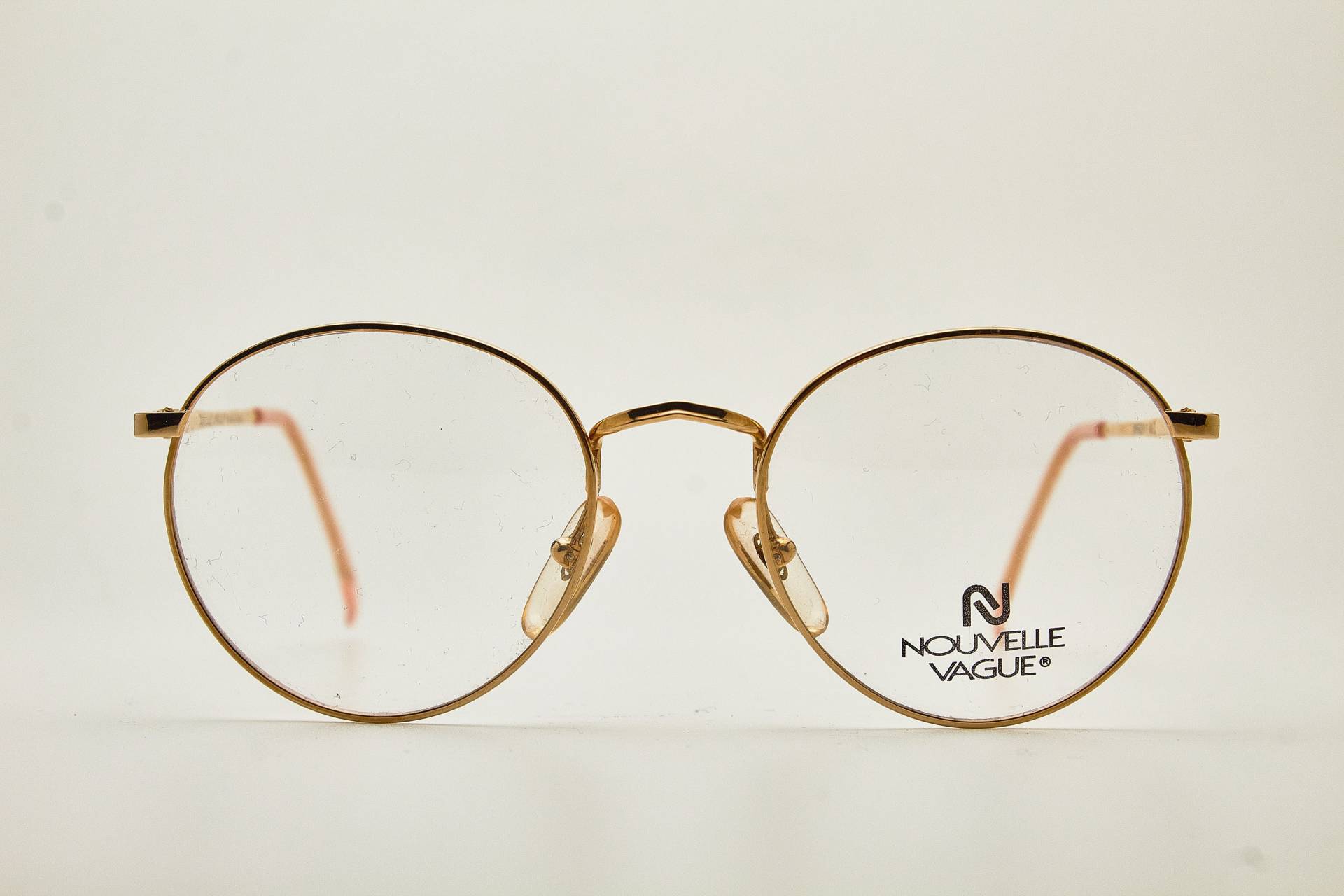 Runde Brille 1980Er Jahre Nouvelle Vague Spencer 49 Gold Rahmen/Hipster Brillen/Runde Brillen/Vintage Brillen/1980Er Sonnenbrillen/Runde Brillen von VintageGlassesVault