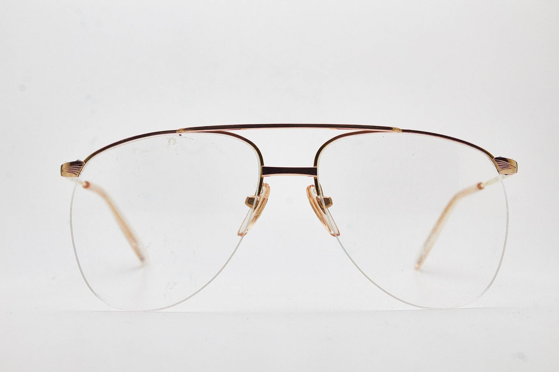 1980Er Brillenfassung 14Kt Gold Laminato Man Eyewear Gordon 12 Opo 54.20 Seltene Goldene Brille Fliegerbrille 80Er Jahre Übergroße von VintageGlassesVault