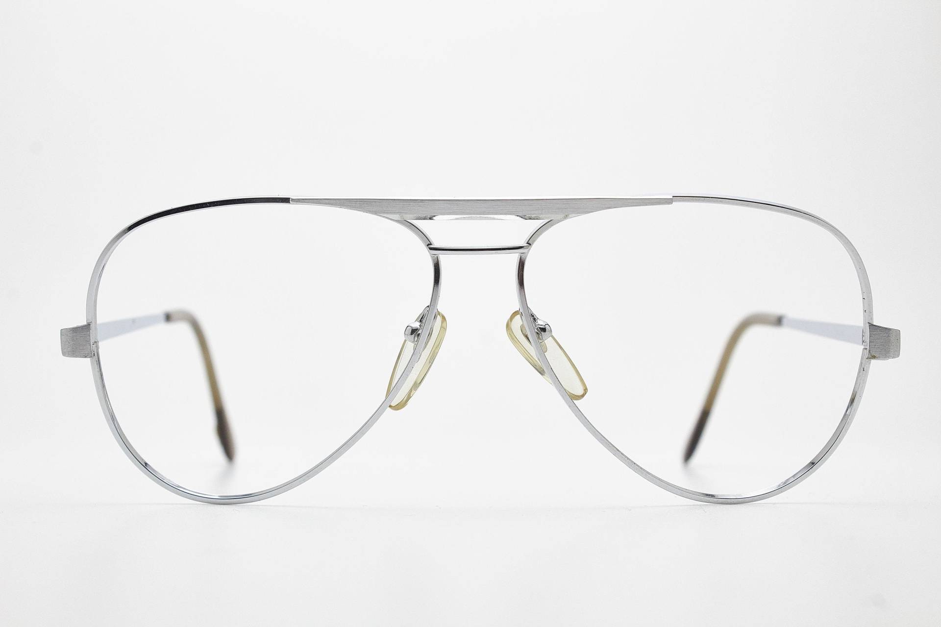 Vintage Herren Brillen Asdor 1218 Silber Oversize Sonnenbrillen Pilotenbrillen 1980Er von VintageGlassesVault