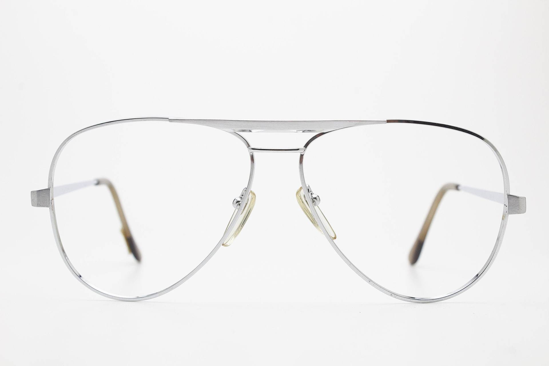 Vintage Herren Brillen Asdor 1218 Silber Oversize Sonnenbrillen Pilotenbrillen 1980Er von VintageGlassesVault