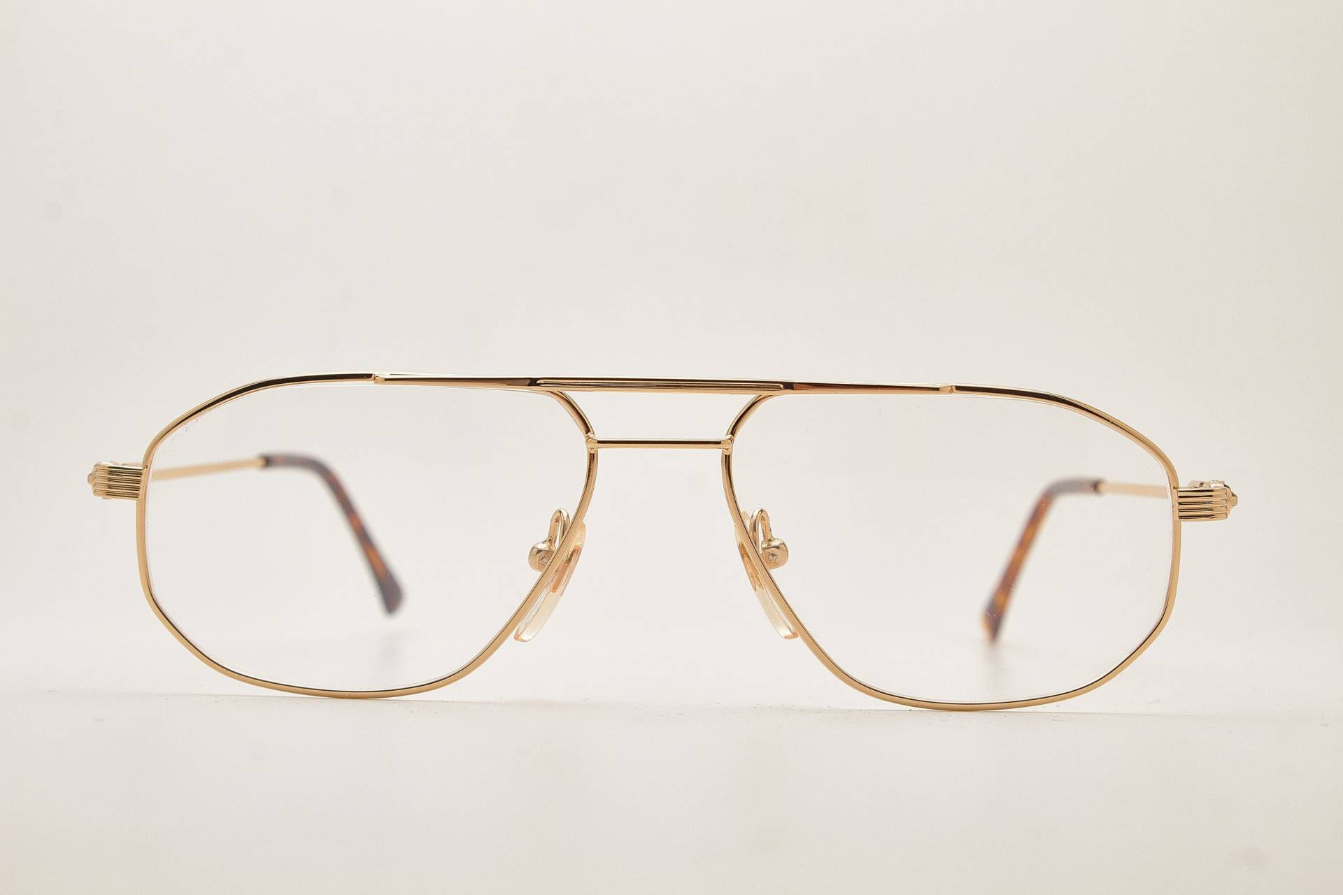 Vintage Optical Custom Order Goldener Rahmen, Brille 1980Er Jahre, Oversize Brille, Pilotenbrille, 80Er von VintageGlassesVault