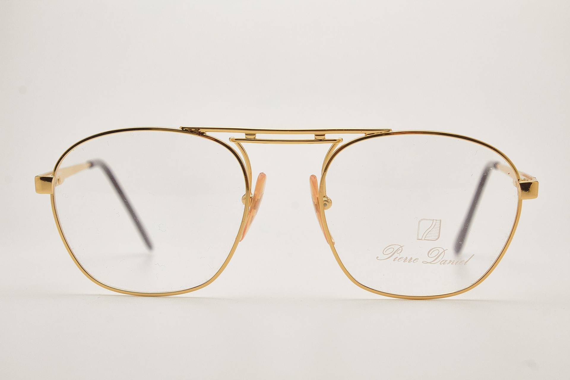 Zurück Zu 80Er Vintage Oversize Runde Brille Pierre Daniel Mod.oxford 03 Gold Metall Hipsters Rahmen Frau Sonnenbrille Brillen Boho Hippie von VintageGlassesVault