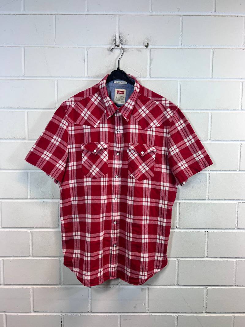 Second Hand Levi's Shirt Size Xl Checkered Cotton Hemd Kurzarm von VintageGoereBerlin