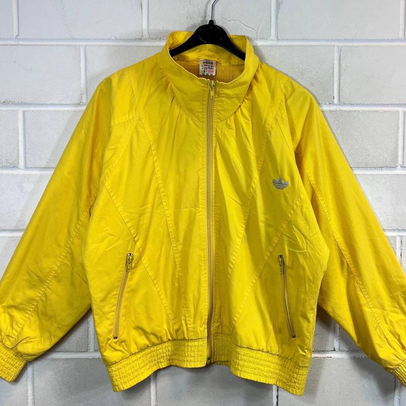 Vintage Adidas Women's Size M | 38 Shelljacket Sportsjacket Windbreaker Old School Jacket Frottee Yellow 80S 90S von VintageGoereBerlin