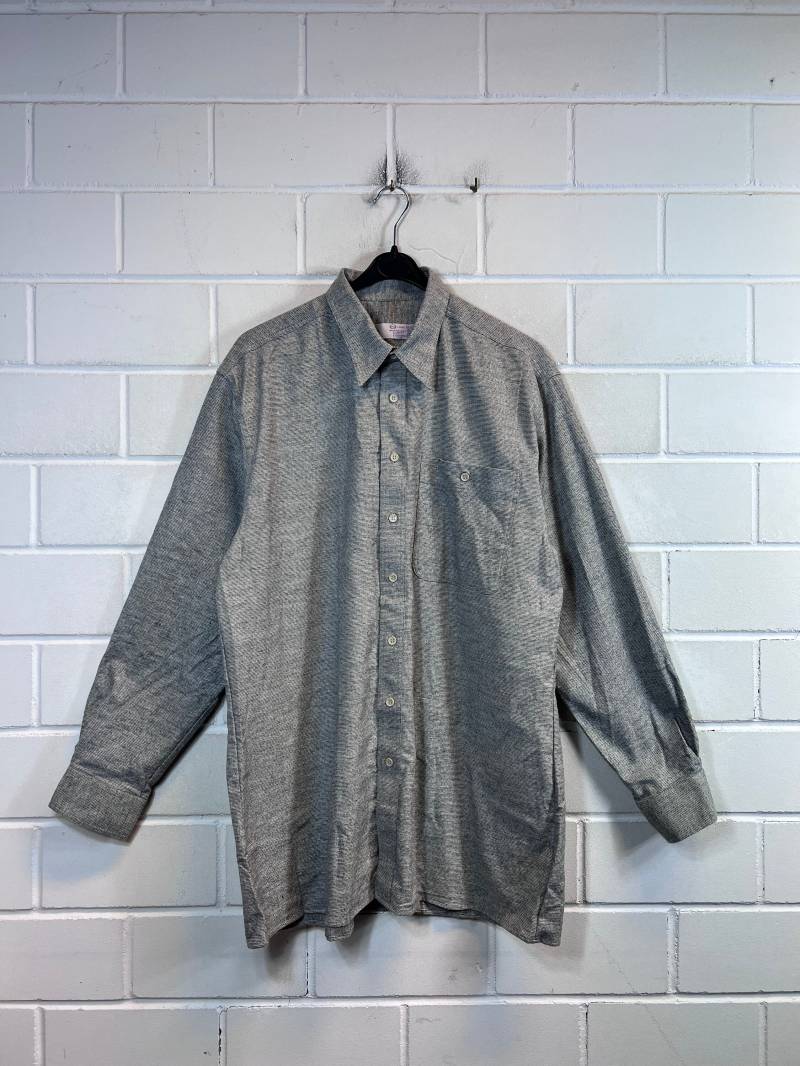 Vintage Basic Flannel Shirt Size L Flanellhemd Langarm Longsleeved 80S 90S von VintageGoereBerlin