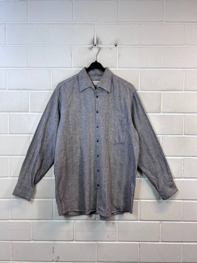 Vintage Basic Shirt Size M - L Cotton Hemd Longsleeved Langarm 80S 90S von VintageGoereBerlin