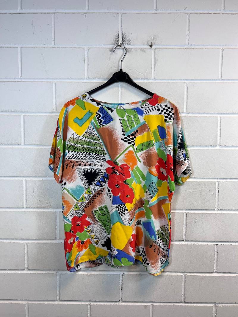 Vintage Blouse Women's Size M - L Crazy Pattern Bluse 80S 90S von VintageGoereBerlin