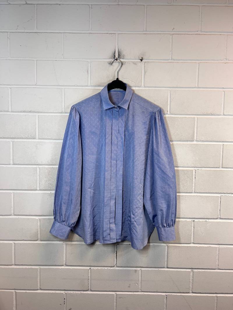 Vintage Bluse Women's Size L Blouse Langarm Longsleeved Flieder 80S 90S von VintageGoereBerlin