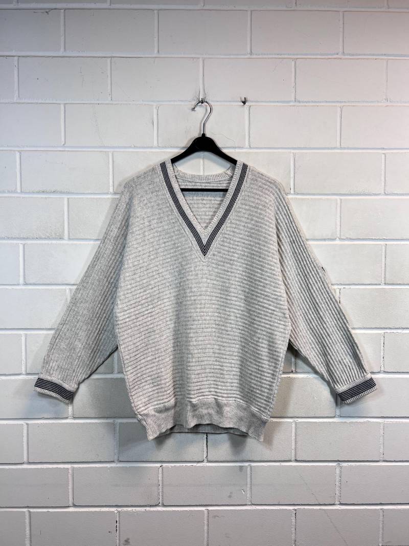 Vintage Carlo Colucci Pullover Size M Knit Sweater Jumper V-Neck 80S 90S von VintageGoereBerlin