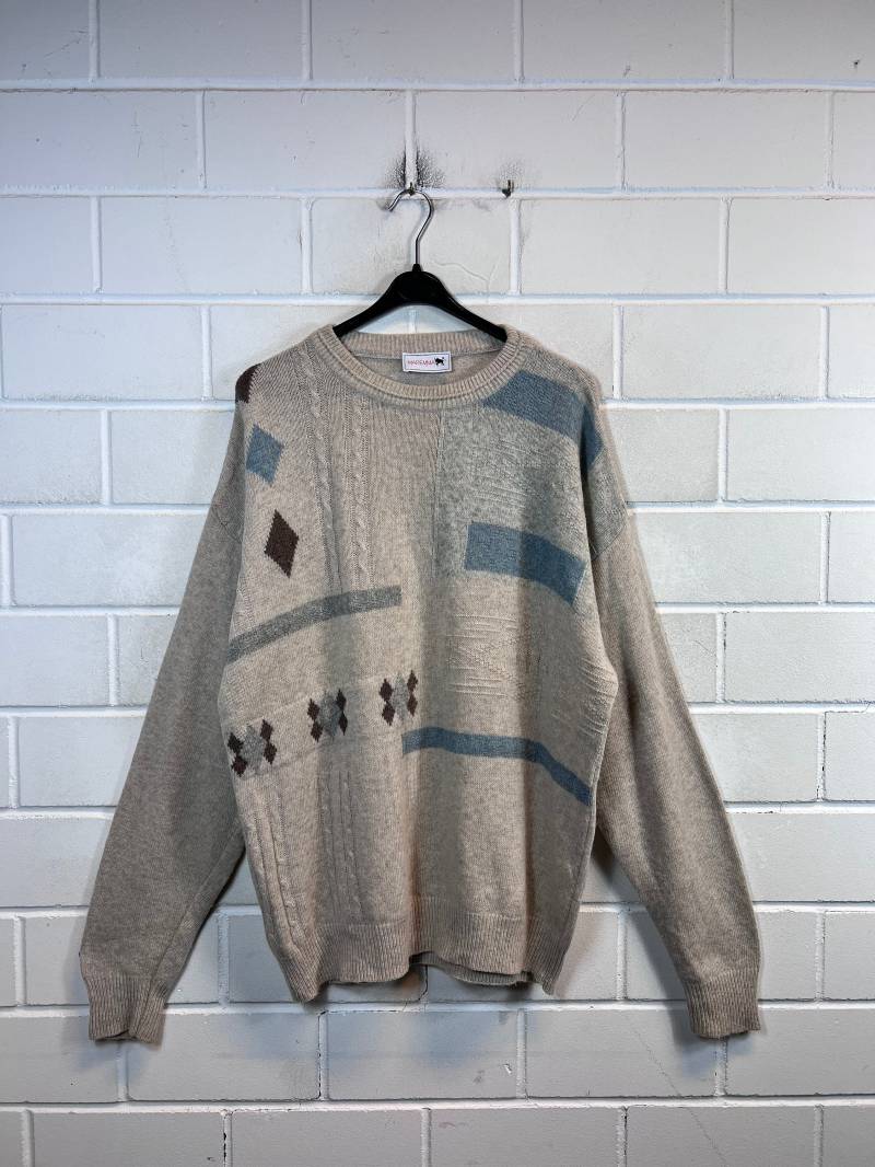 Vintage Lambswool Pullover Size Xl Sweater Knit Wear Pattern Strickmuster 80S 90S von VintageGoereBerlin