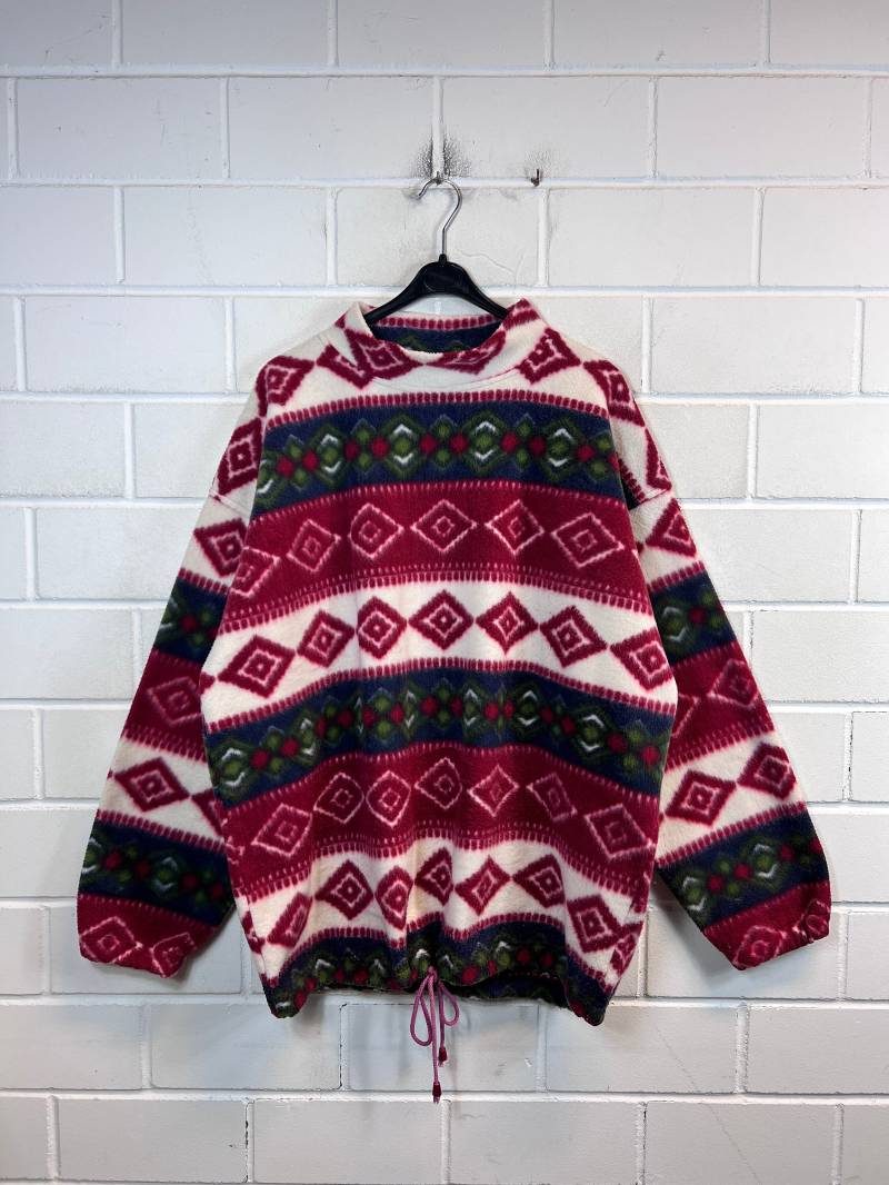Vintage Lerros Size Xxl Fleece Sweater Ethno Pullover Fleecepullover 90S von VintageGoereBerlin