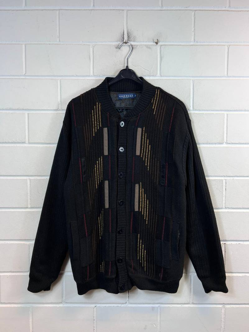 Vintage Lined Cardigan Size L Knit Jacket Transitional 80S 90S von VintageGoereBerlin