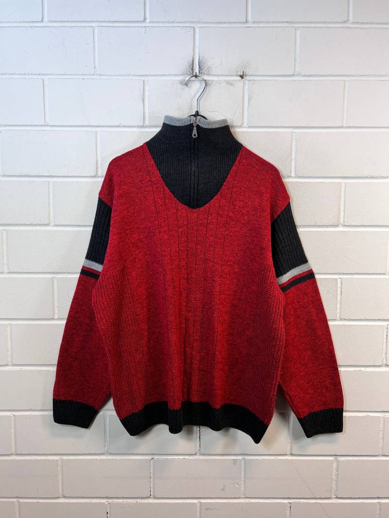 Vintage Pullover Size Xl - Xxl Knit Sweater Quarterzip 90S von VintageGoereBerlin