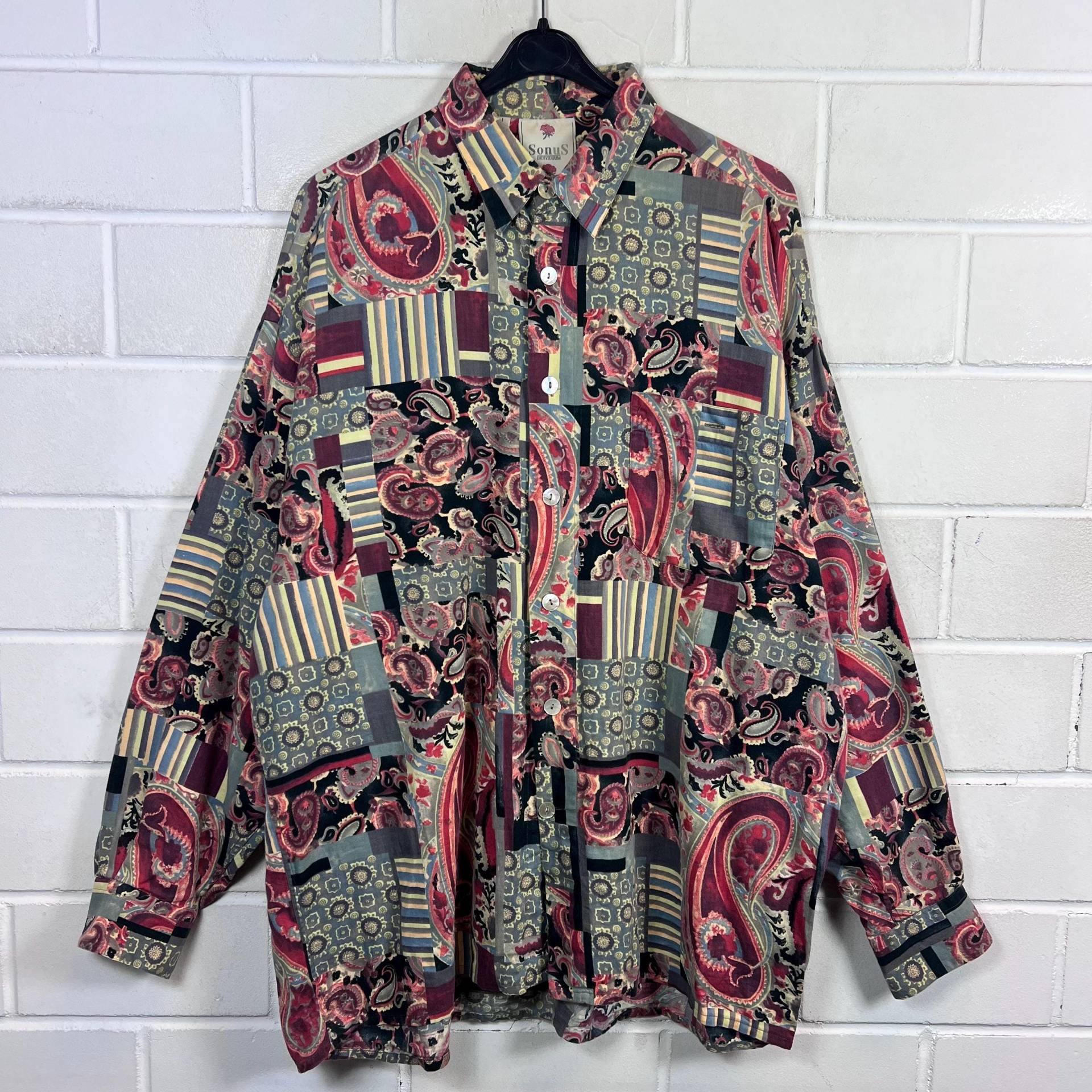 Vintage Shirt Size L - Xxl Crazy Pattern Cotton Hemd Bohemien Paislelangarm Longsleeved 80S 90S Vintage Shirt Size L - Xxl Crazy Pattern Cotton Hemd Bohemien Paislelangarm Longsleeved 80S 90S von VintageGoereBerlin