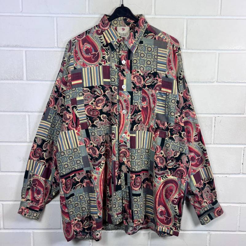 Vintage Shirt Size L - Xxl Crazy Pattern Cotton Hemd Bohemien Paislelangarm Longsleeved 80S 90S Vintage Shirt Size L - Xxl Crazy Pattern Cotton Hemd Bohemien Paislelangarm Longsleeved 80S 90S von VintageGoereBerlin