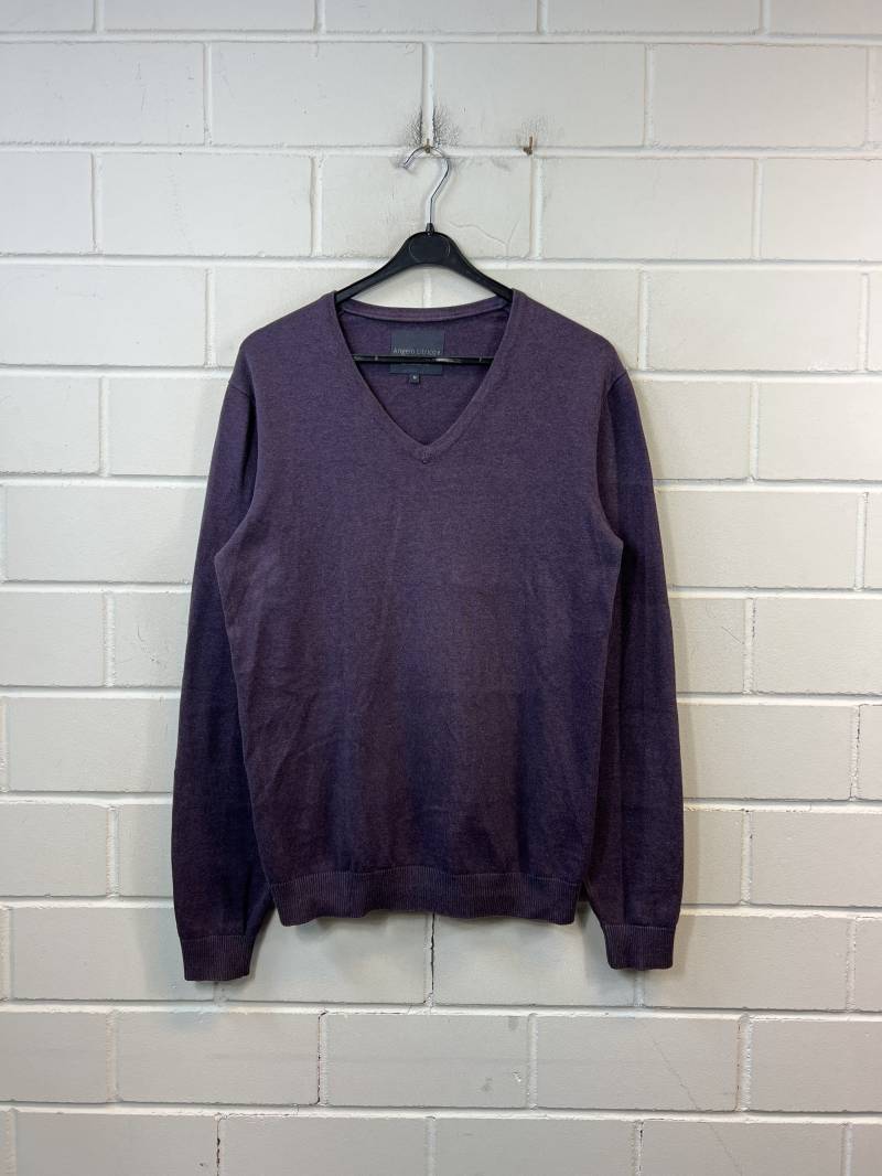 Vintage Size M Basic Cotton Sweater Pullover V-Neck von VintageGoereBerlin