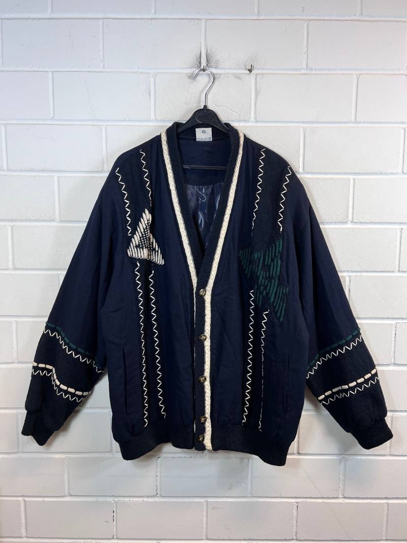 Vintage Size Xxl Lined Jacket Blouson Bomber Pattern 80S 90S von VintageGoereBerlin