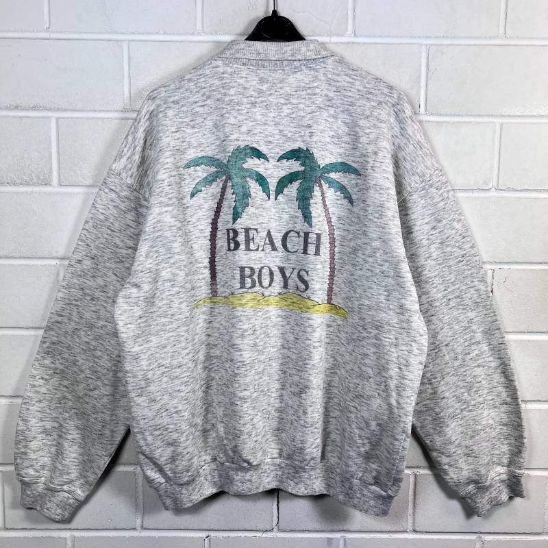 Vintage Sweatshirt Size Xxl Polo Sweater Pullover Back Print Beach Boys 80S 90S von VintageGoereBerlin