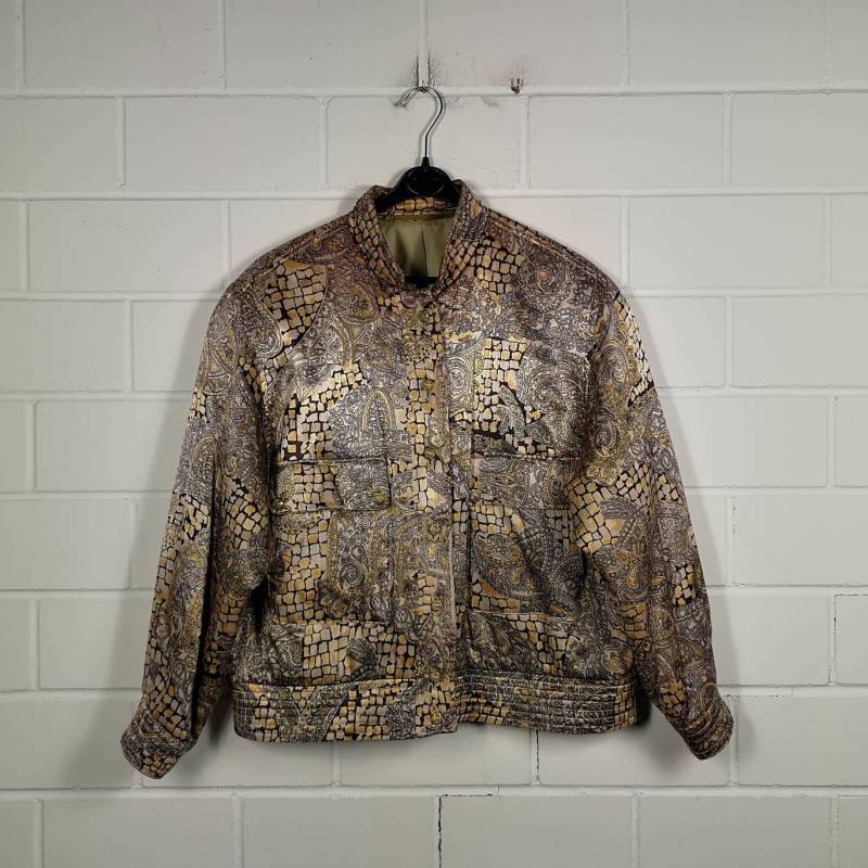 Vintage Women Size L Crazy Pattern Jacket Jacke Übergang 80S 90S von VintageGoereBerlin