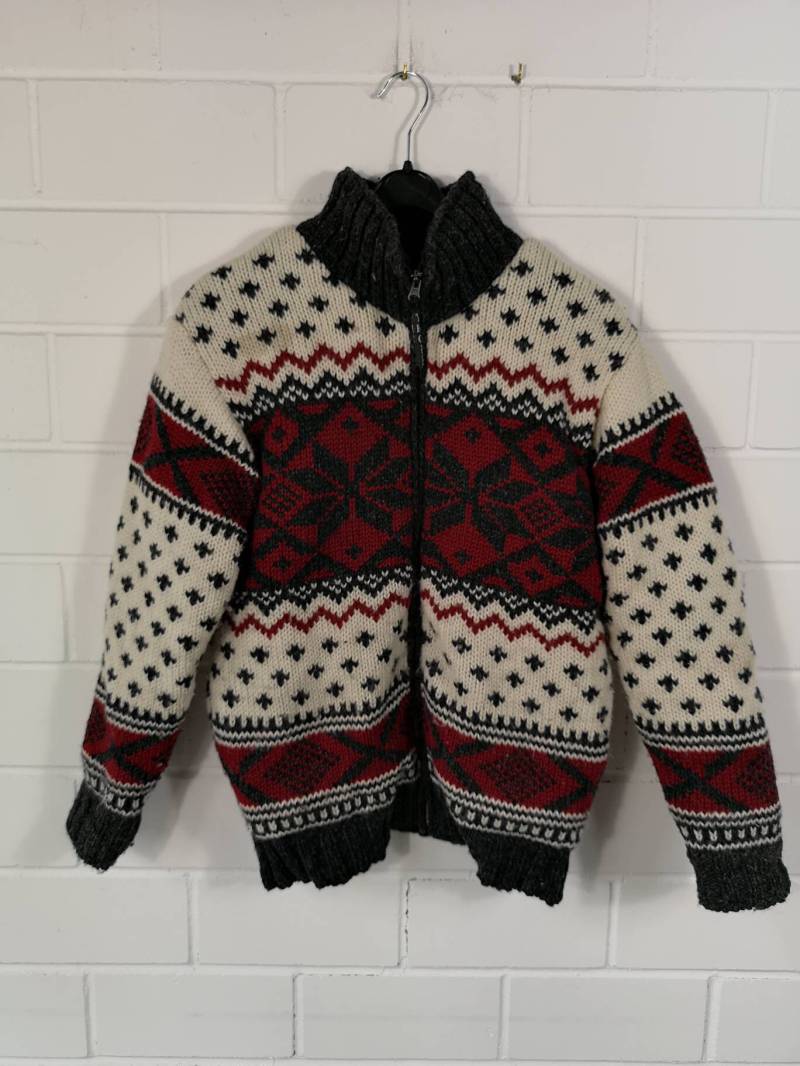 Vintage Wool Fleece Jacket Jacke Wolljacke 80S 90S Size S von VintageGoereBerlin