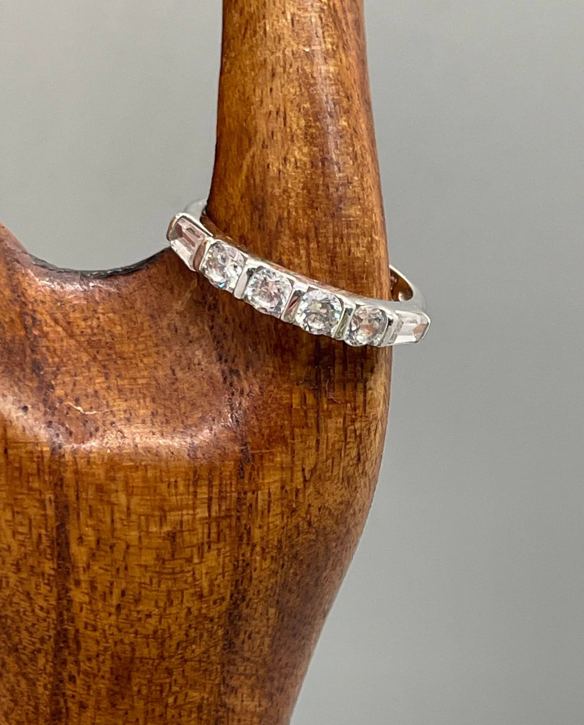 sterling Silber Cz Baguette Ring Größe 8 von VintageHarmoni