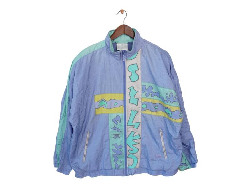 Vintage Adidas Windbreaker Shell Jacke Größe L-xl von VintageHouseBerlin