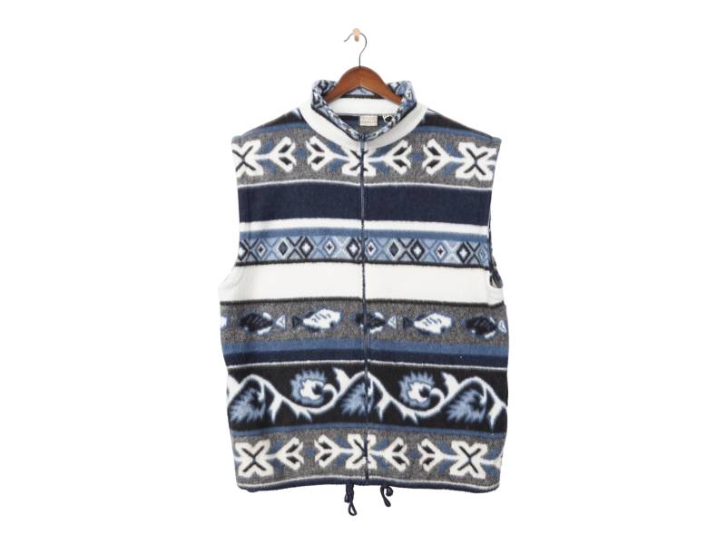 Vintage Casual Land Crazy Pattern Fleece Pullover Größe Xxl von VintageHouseBerlin