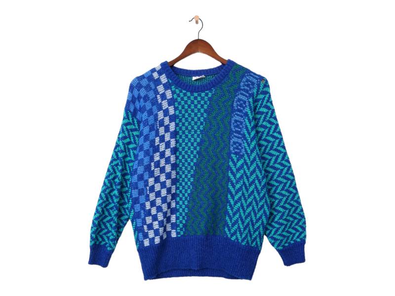 Vintage Lucia Crazy Pattern Pullover Größe L von VintageHouseBerlin