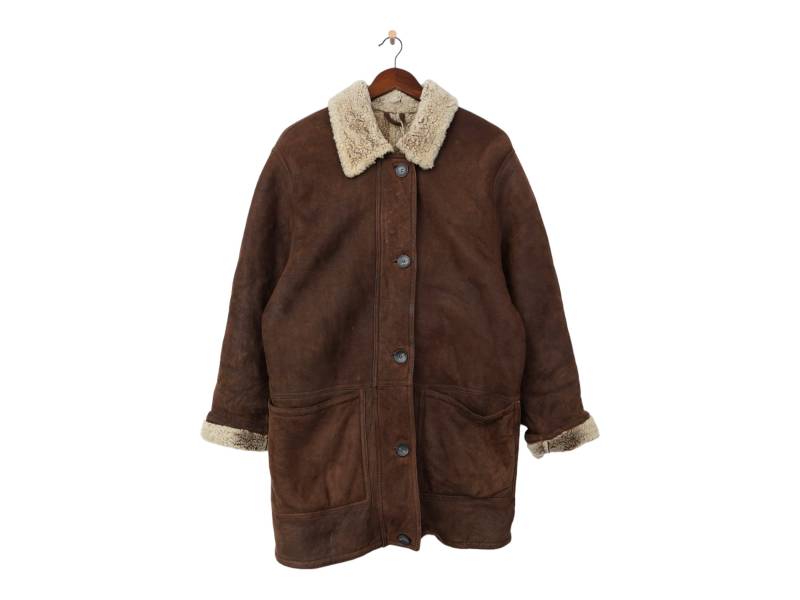 Vintage Marc Aurel Schafsfell Jacke Größe M von VintageHouseBerlin