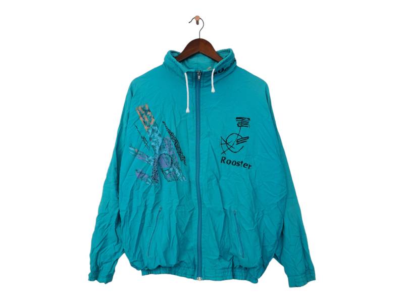 Vintage Rooster Windbreaker Shell Jacke Größe L-xl Vintage Rooster Windbreaker Shell Jacke Größe L-xl von VintageHouseBerlin