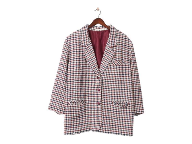 Vintage Today Wolle Check Blazer Größe L-xl von VintageHouseBerlin