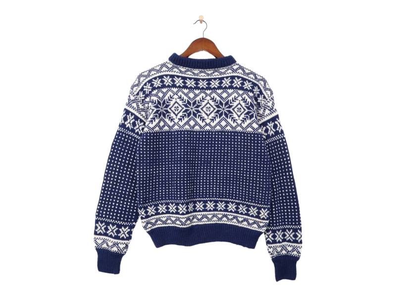 Vintage Wolle Norweger Pullover Größe S von VintageHouseBerlin
