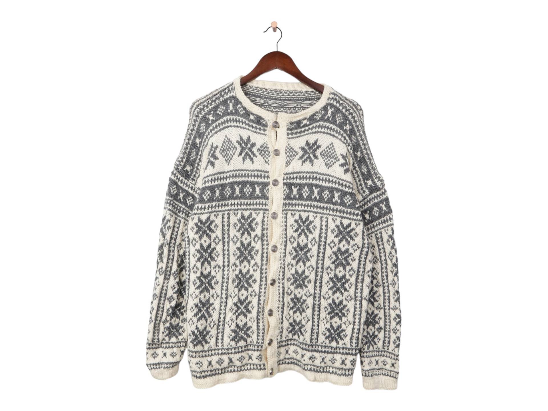 Vintage Wolle Norweger Pullover Größe Xl von VintageHouseBerlin