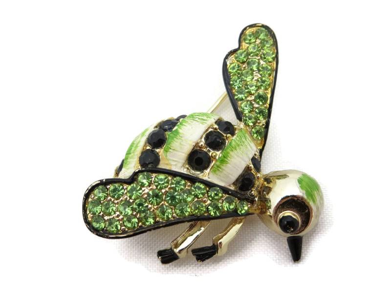 Vintage Bienen Brosche Strass Emaille Bemalter Modeschmuck Vintage Bienen Brosche Strass Emaille Bemalter Modeschmuck von VintageInBloom