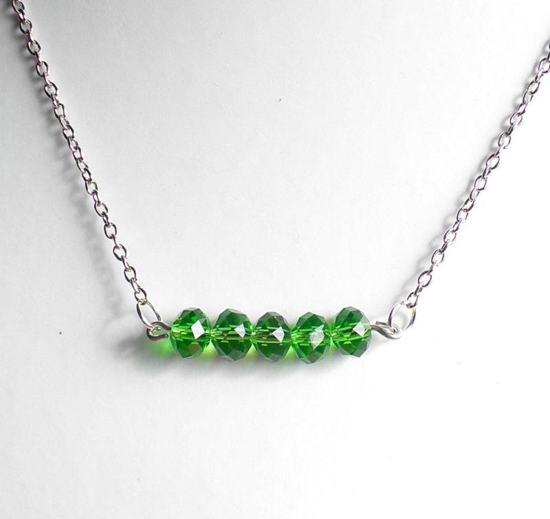 August Peridot Facettierte Kristallhalskette, Für Das Mädchen Mit Den Grünen Augen von VintageIrishDresser