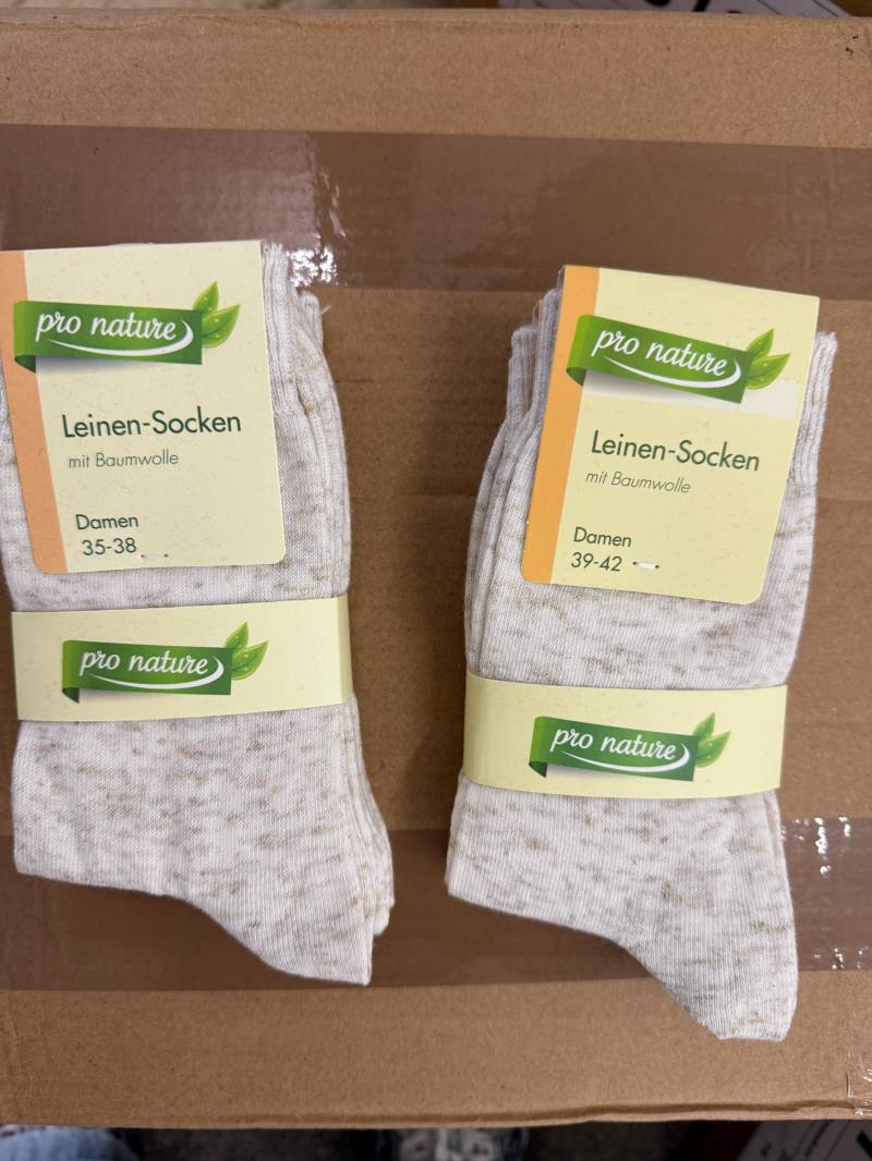 Leinen-Socken Damen - Natürliche Socken Aus Baumwolle & Leinen | Atmungsaktiv Und Hautfreundlich Öko-Tex Zertifiziert von VintageItaliaa