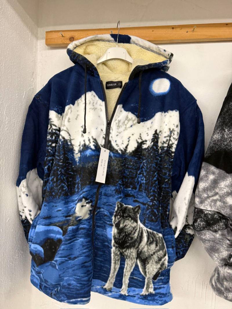 Vintage Wolf Fleecejacke - Warm & Kuschelig | Unisex Winterjacke Im Retro-stil von VintageItaliaa