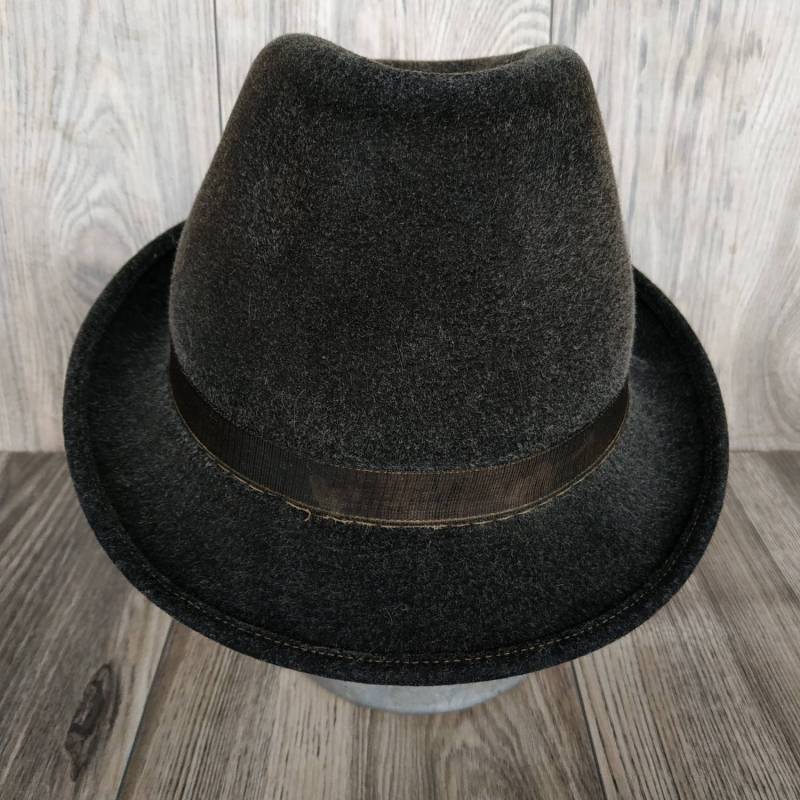 Vintage Grauer Fedora Filz Hut - 1960S Style | Größe S/M von VintageItemsUkraine
