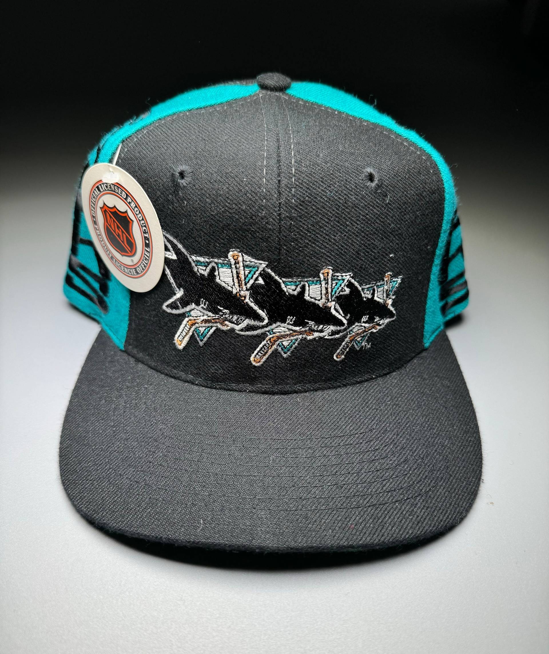 Ajd Hat San Jose Sharks Vintage Snapback Cap 90Er Jahre Nhl Hockey Rare Deadstock Neu Mit Etikett von VintageJamCZ